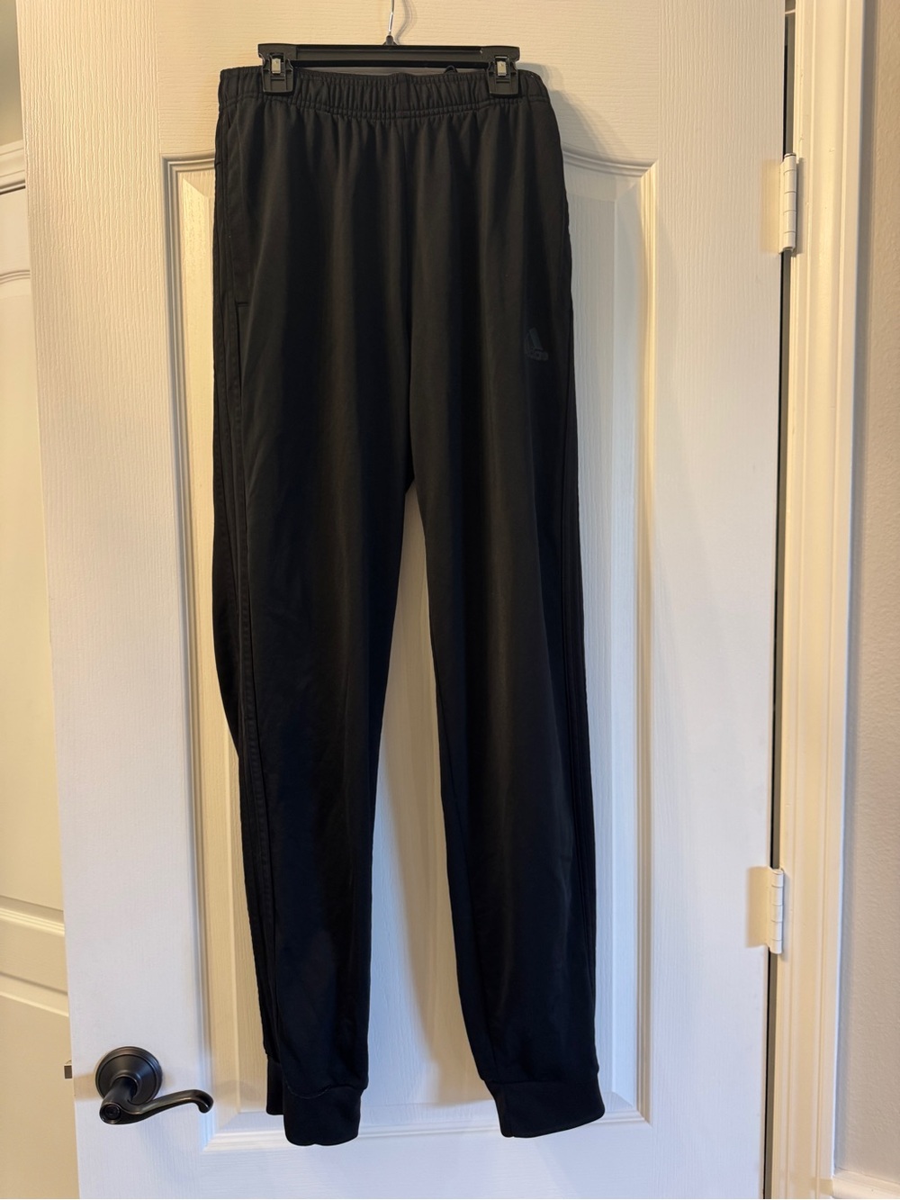 adidas Black Men's Track Joggers with Elastic Waist